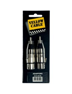 Yellow Cable AD18 Adattatore RCA Maschio/XLR Femmina 2 Pcs