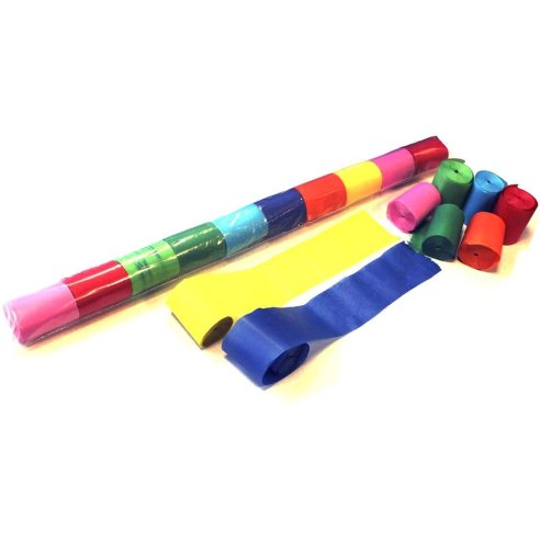 MagixFX Stadium Streamers 20 m x 2.5 cm - Rainbow Colours