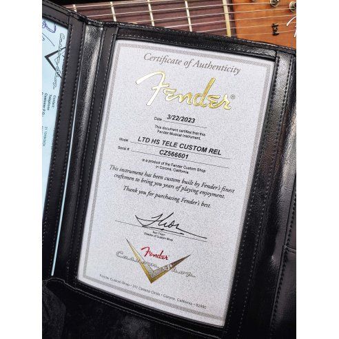 FENDER LTD TELE CUSTOM RELIC HS CHARCOAL FROST...
