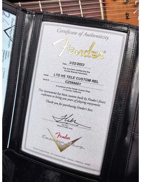 FENDER LTD TELE CUSTOM RELIC HS CHARCOAL FROST METALLIC