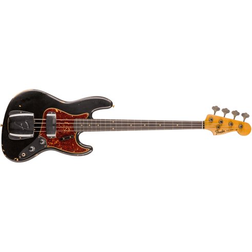 FENDER '62 JAZZ BASS RELIC AGED BLACK