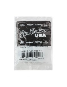Dunlop 466R150 Tortex Flex Jazz III XL 1.5 mm Bag/72