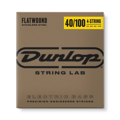 Dunlop DBFS40100 Flatwound Light Scala lunga Set/4