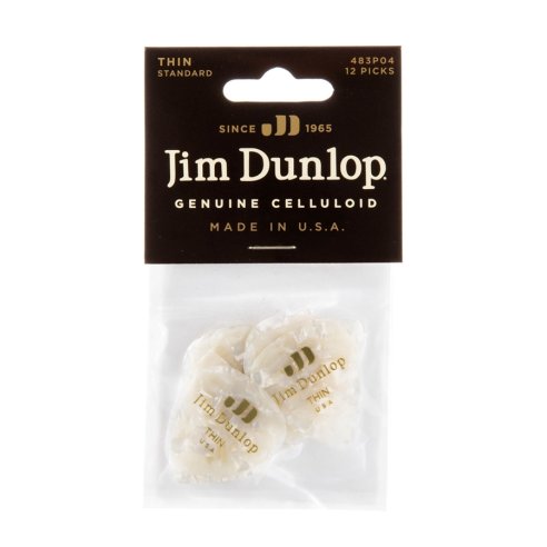 Dunlop 483P04 White Perloid - Thin