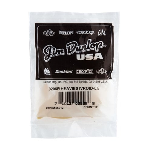 Dunlop 9206R IVROID LARGE - BAG 12 PLETTRI