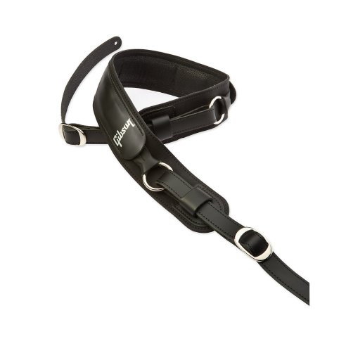 GIBSON ASSS-BLK STRAP BLACK TOP GRAIN LEATHER WITH ELASTIC PULL TRACOLLA