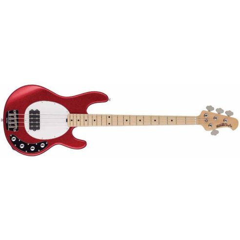 MUSIC MAN STINGRAY 4 CARDINAL RED MAPLE FINGERBOARD PERLOID PICKGUARD