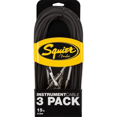 SQUIER INSTRUMENT CABLE 4,50 METRI NERO 3 PACK