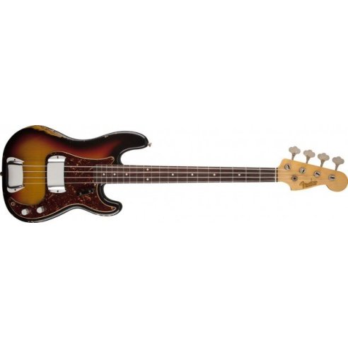 FENDER PRECISION BASS 64 HEAVY RELIC 3 TONE SUNBURST ANNIVERSARY