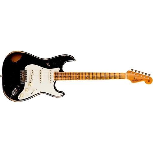 FENDER STRATOCASTER 1957 HEAVY RELIC FADED BLACK OVER 2 COLOR SUNBURST