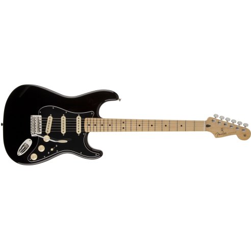FENDER STRATOCASTER STANDARD FSR BLACK MAPLE NECK AGED WHITE PLASTICS