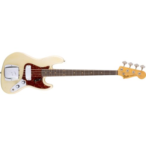FENDER JAZZ BASS JOURNEYMAN RELIC AGED OLYMPIC WHITE RW