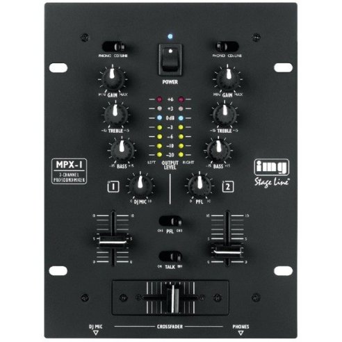 STAGE LINE MPX-1 BK DJ MIXER 2 CANALI