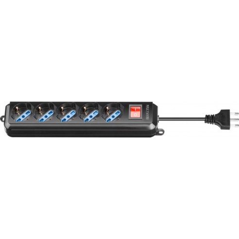 GOOBAY NT IT BK PRESA ELETTRICA 5 POSTI NERA CON INTERRUTTORE