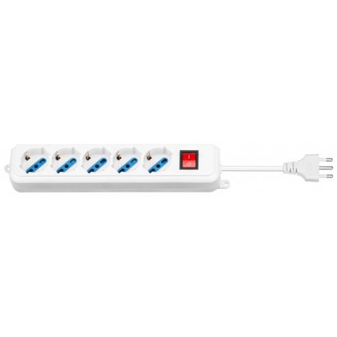 GOOBAY NT IT WH PRESA ELETTRICA 5 POSTI BIANCA CON INTERRUTTORE