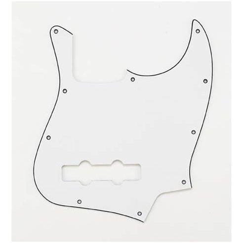 ALL PARTS JBAS-304 JAZZ BASS STANDARD PICKGUARD WHITE 3 PLY