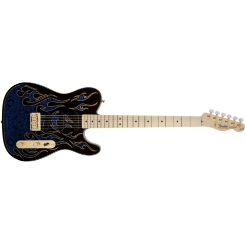 FENDER JAMES BURTON TELECASTER BLUE PAISLEY FLAMES