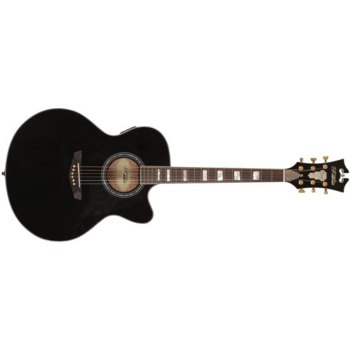 D'ANGELICO SJ600 BK MADISON JUMBO CUTAWAY BLACK  + CASE