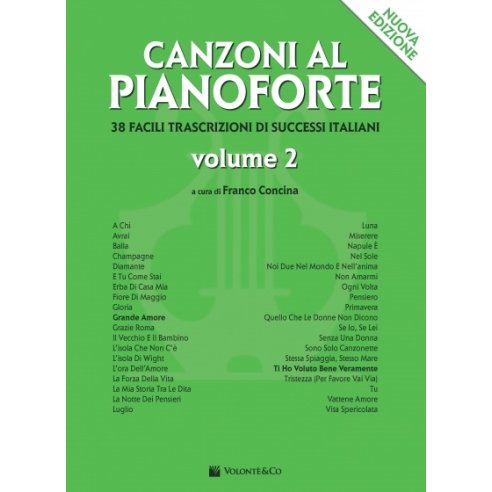 CONCINA CANZONI AL PIANOFORTE VOLUME 2 NUOVA EDIZIONE