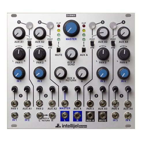 INTELLIJEL DUBMIX QUAD INPUT STEREO VC MIXER MODULE
