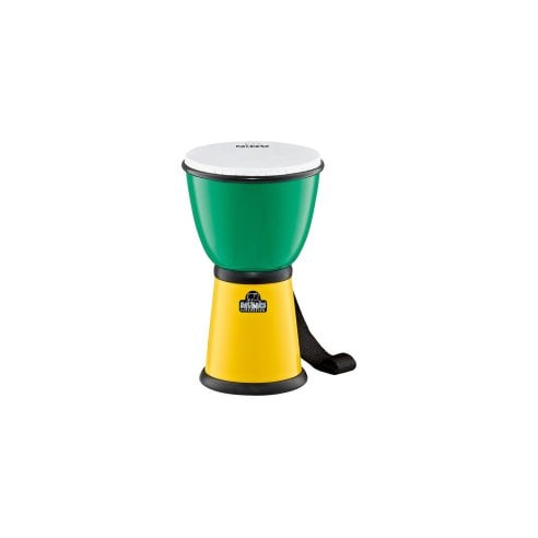 NINO PERCUSSION DJEMBE PRE ACCORDATO IN ABS BICOLORE VERDE - GIALLO