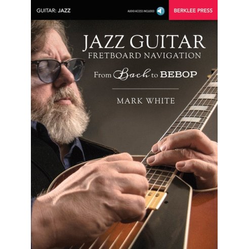 WHITE JAZZ GUITAR FRETBOARD NAVIGATION + AUDIO ACCESS