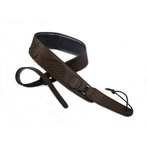 TAYLOR STRAP GUITAR BASQUET WEAVE DARK BROWN TRACOLLA