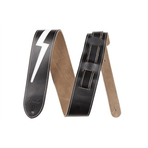 FENDER STRAP 0990613006 2,5" LEATHER LIGHT BOLT