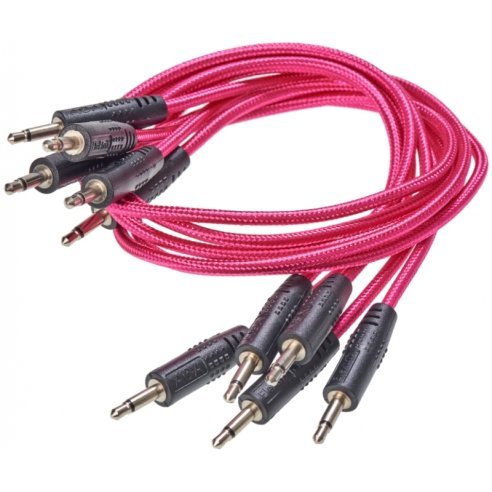 AQA BRAIDED CABLE 45CM (5 PACK) MAGENTA