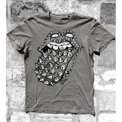 COBAIN ROLLING TONGUE T-SHIRT MEDIUM GREY MAN