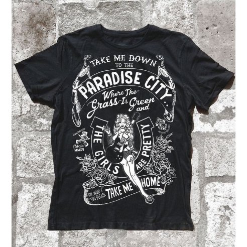 COBAIN PARADISE CITY T-SHIRT XX-LARGE BLACK MAN