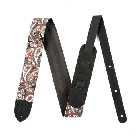 FENDER STRAP 0990609003 PAISLEY DENIM 2" RED