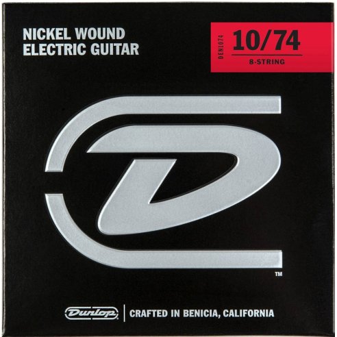 JIM DUNLOP CDEN1074 ELECTRIC NICKEL 8 STRINGS