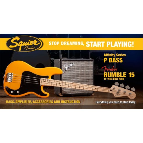 SQUIER AFFINITY PRECISION BASS PACK RUMBLE 15 AMP BTB