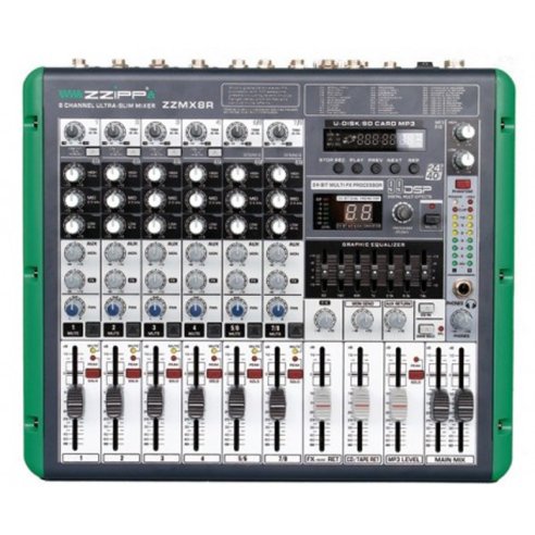 ZZIPP ZZMX8R MIXER 8 CANALI CON EFFETTI