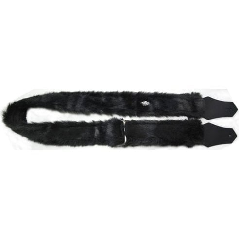 GET'M FAUX FUR BLACK 2" STRAP