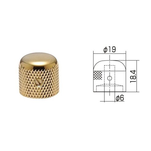 GOTOH VK1-19GG MANOPOLA TIPO IBANEZ GOLD