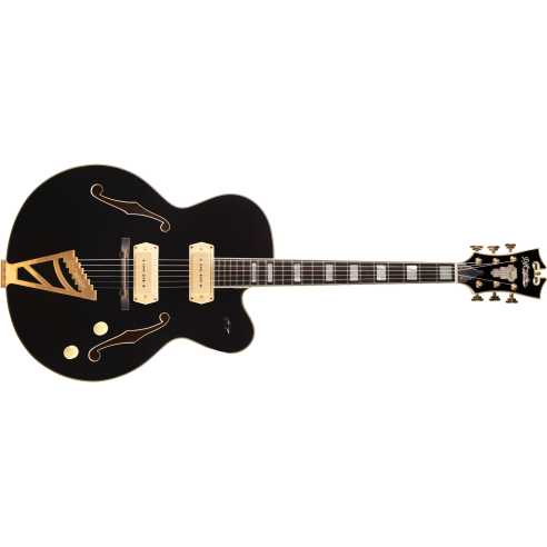 D'ANGELICO EX59 P-90 BLACK HW GOLD