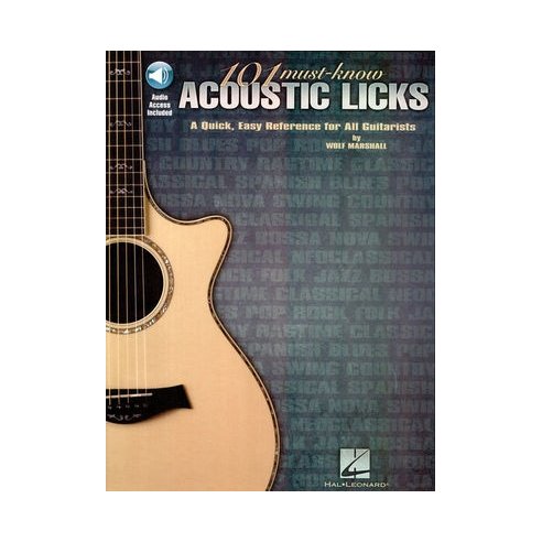 AAVV 101 MUST-KNOW ACOUSTIC LICKS BY WOLF MARSHALL + AUDIO ACCESS
