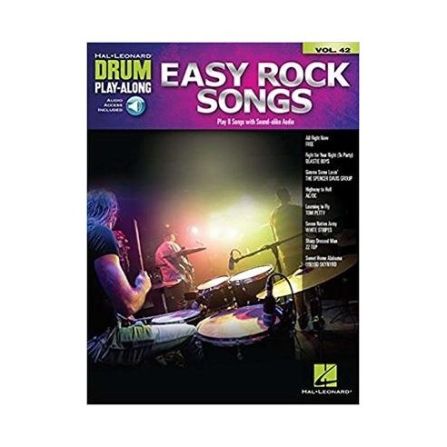 AAVV DRUM PLAY ALONG VOLUME 42 EASY ROCK SONGS + AUDIO ACC.