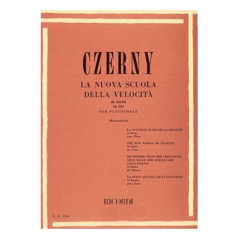 CZERNY LA NUOVA SCUOLA DELLA VELOCITA' 30 STUDI OPERA 834