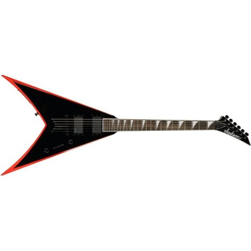 JACKSON KVXT BLACK W/ BLOOD RED BEVELS