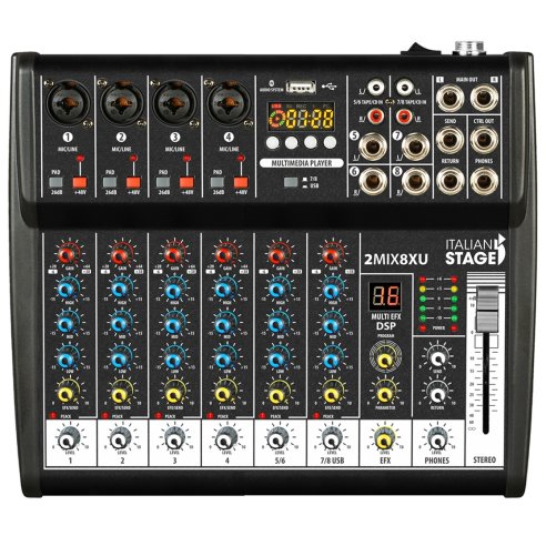 ITALIAN STAGE 2MIX84XUR MIXER 8 CH.CON BLUETOOTH