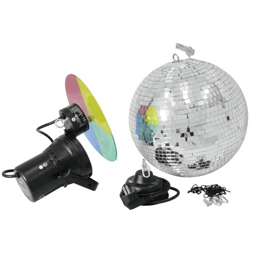 EUROLITE MIRROR BALL SET 30CM WITH PINSPOT