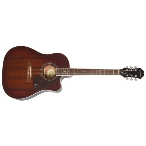 EPIPHONE AJ-220SCE SOLID TOP MAHOGANY BURST