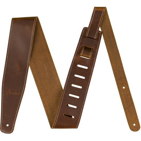 FENDER STRAP BROKEN IN LEATHER 2.5" TAN