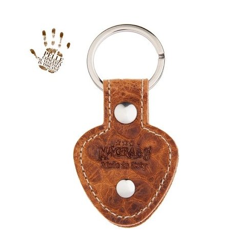 MAGRABO' PORTACHIAVI/PORTAPLETTRO KC1 EMBOSSED COCCO BROWN