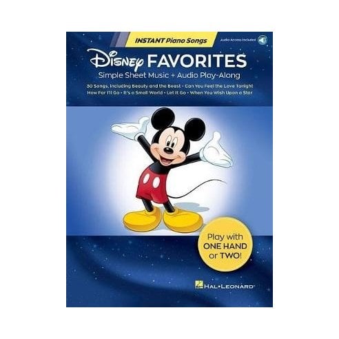 DISNEY FAVORITES INSTANT PIANO BOOK + AUDIO ON LINE