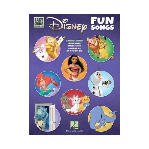 DISNEY FUN SONGS FOR EASY GUITAR - TAB