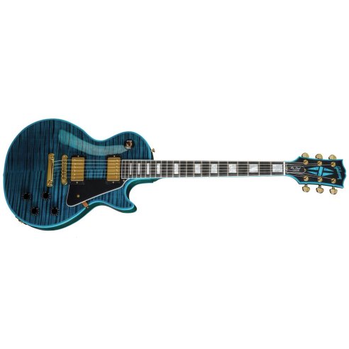GIBSON LES PAUL CUSTOM FIGURED TOP PEACOK WIDOW GH